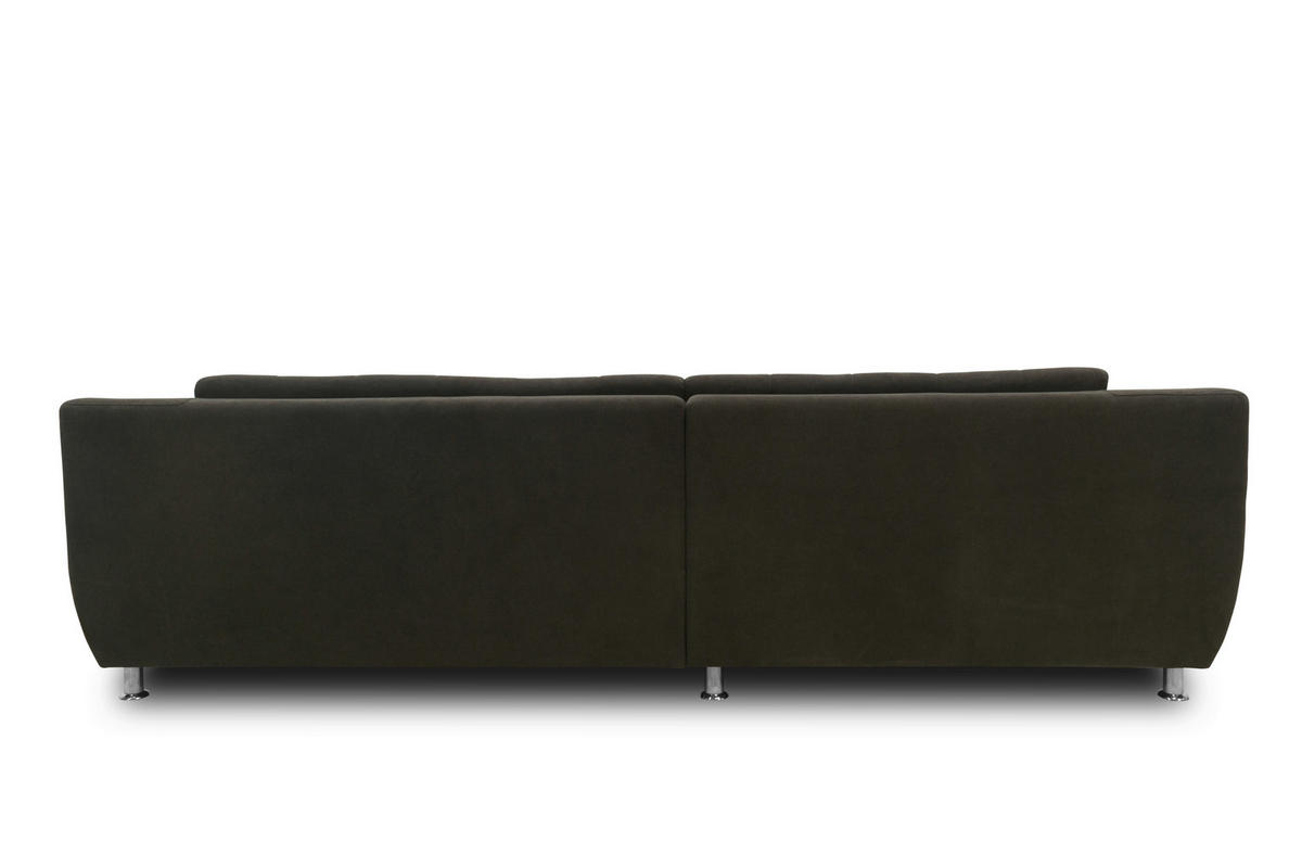 ECKSCHLAFSOFA MORTON Mikrofaser  - Chromfarben/Schwarz, MODERN, Textil/Metall (304/200/84cm) - MID.YOU