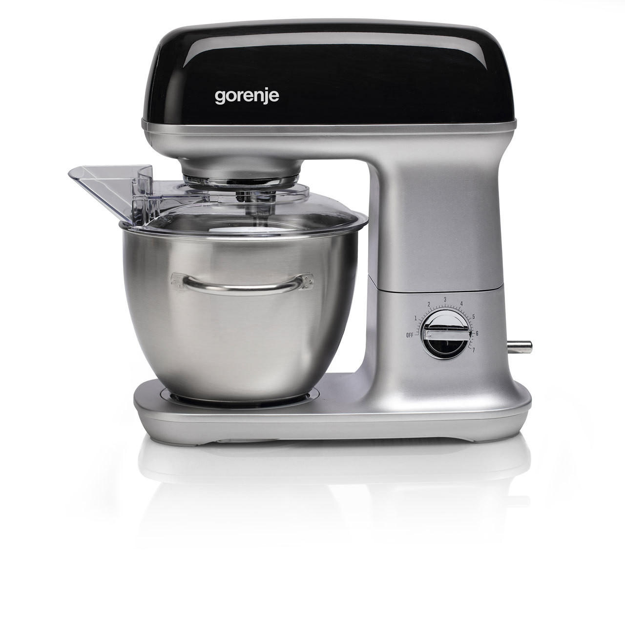 KÜCHENMASCHINE MMC1000RLBK  - Edelstahlfarben/Schwarz, MODERN, Kunststoff/Metall (36/37,2/27cm) - Gorenje