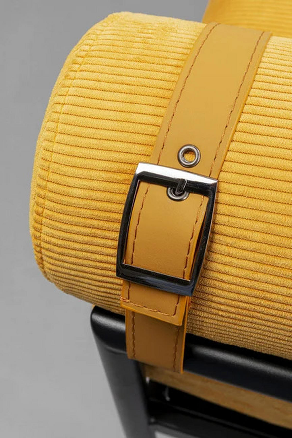 SITZBANK 140/62/40 cm Samt Currygelb  - Currygelb/Schwarz, MODERN, Textil/Metall (140/62/40cm) - Kare-Design