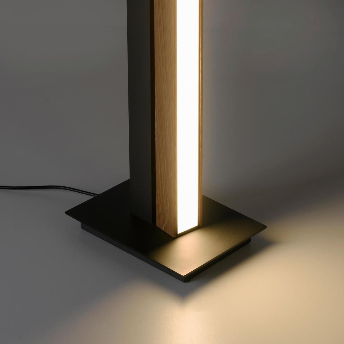 LED-STEHLEUCHTE - Eichefarben/Anthrazit, Design, Holz/Kunststoff (22/16/140cm) - Neuhaus PURE