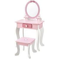 SMINKBORD i rosa, vit  - vit/rosa, Basics, trämaterial/plast (48/29/87cm) - My Baby Lou