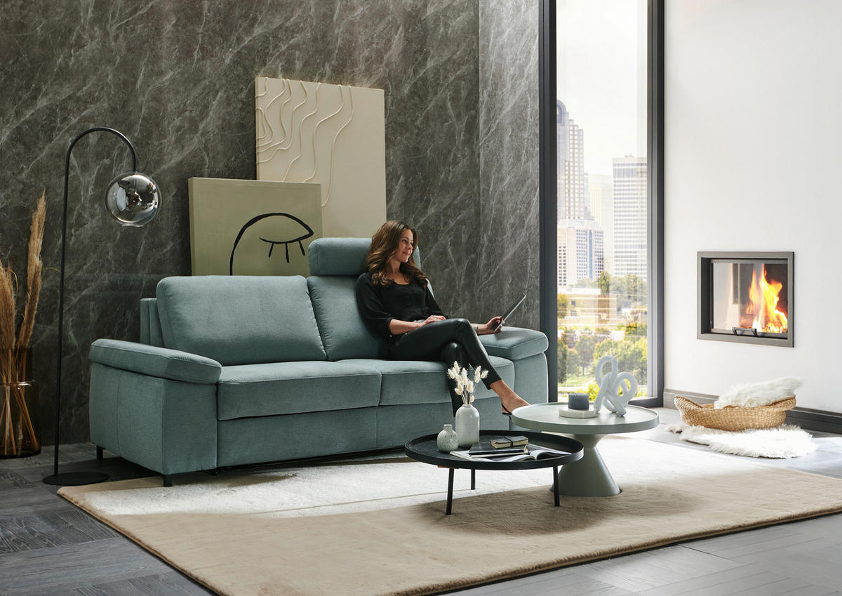 SCHLAFSOFA Mikrofaser Grau  - Schwarz/Grau, KONVENTIONELL, Textil/Metall (212/87/103cm) - Dieter Knoll