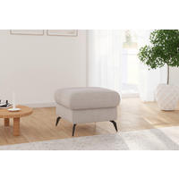 HOCKER Flachgewebe Greige  - Greige/Schwarz, KONVENTIONELL, Textil/Metall (58/50/58cm) - Sit & More