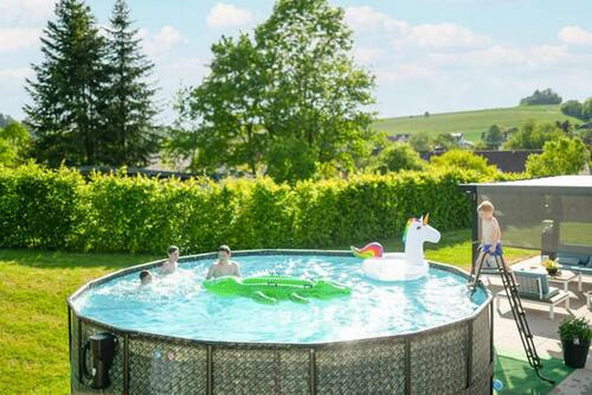 POOL 549/132 cm  - Grau, KONVENTIONELL, Kunststoff (549/132cm) - Ambia Garden