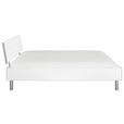 BETT 160/200 cm  in Weiß Hochglanz  - Weiß Hochglanz/Alufarben, Design, Holzwerkstoff/Metall (160/200cm) - Carryhome