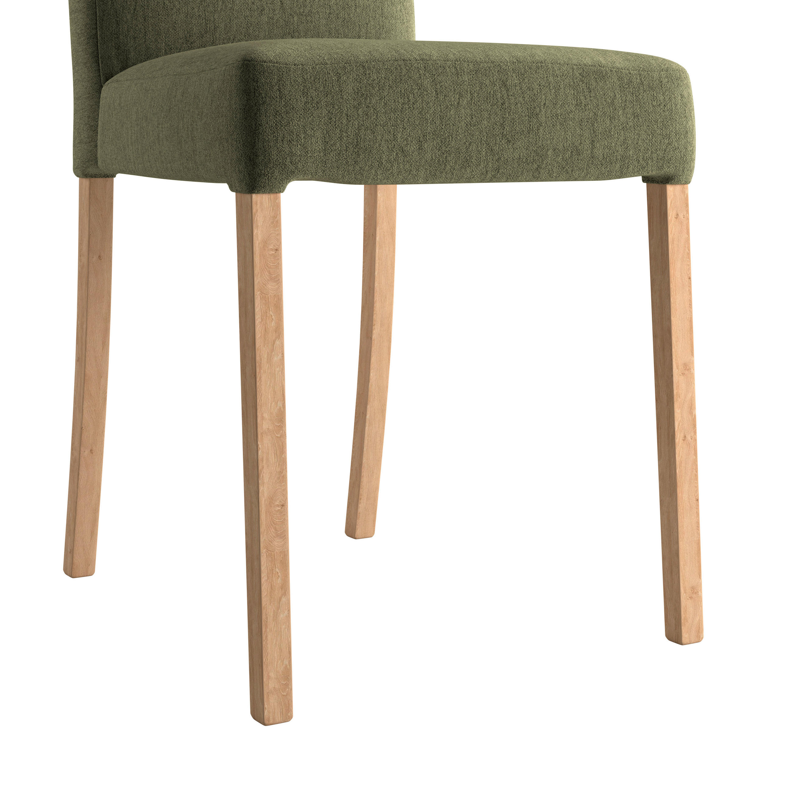 STUHL - Eichefarben/Grün, KONVENTIONELL, Holz/Textil (43/91/58cm)