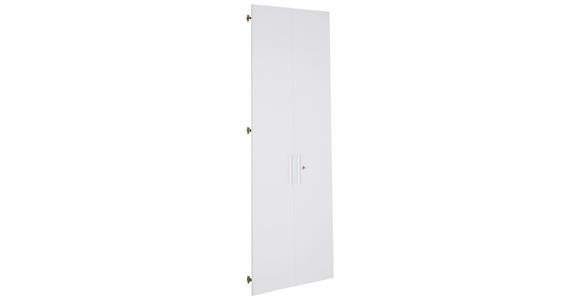 TÜR 75,6/207/1,8 cm - Silberfarben/Weiß, KONVENTIONELL, Holzwerkstoff/Metall (75,6/207/1,8cm) - Voleo