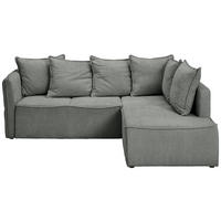 ECKSOFA in Chenille Grau  - Schwarz/Grau, Konventionell, Kunststoff/Textil (233/193cm) - Carryhome