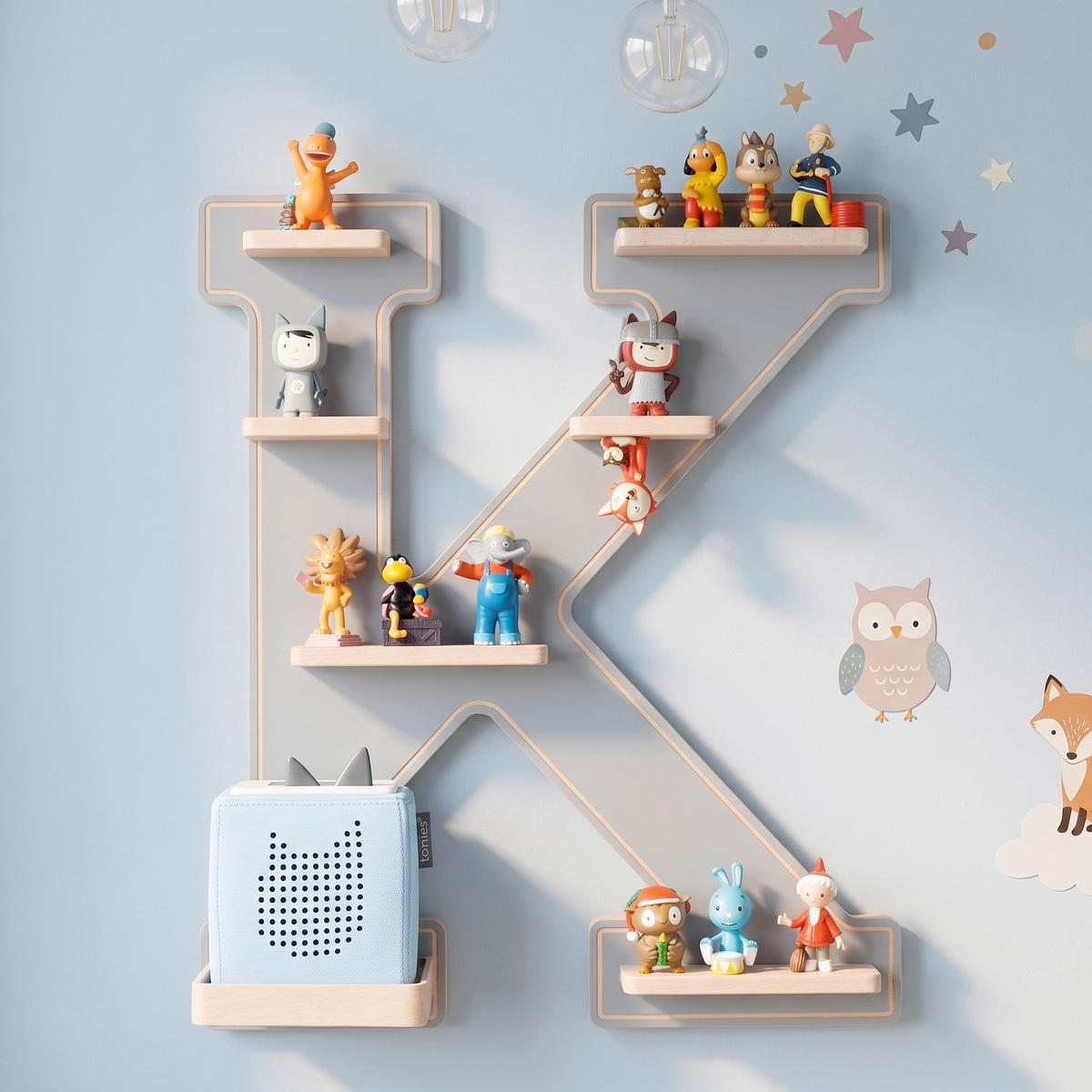 KINDERREGAL  - Grau, Modern, Holzwerkstoff (45/54/19cm) - Livetastic