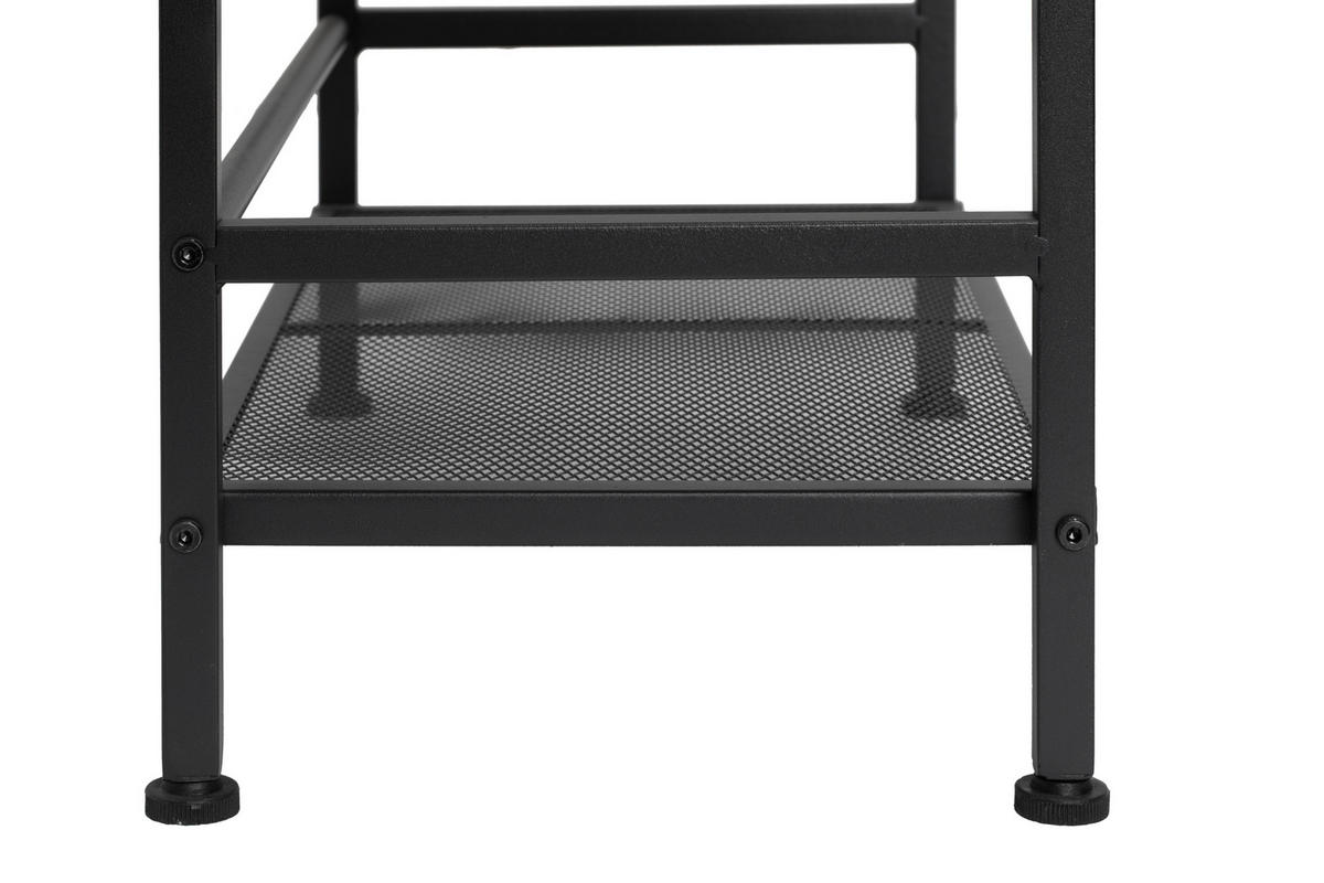 SCHUHREGAL 59/196/30 cm  - Weiss/Schwarz, Modern, Metall (59/196/30cm) - PBJ