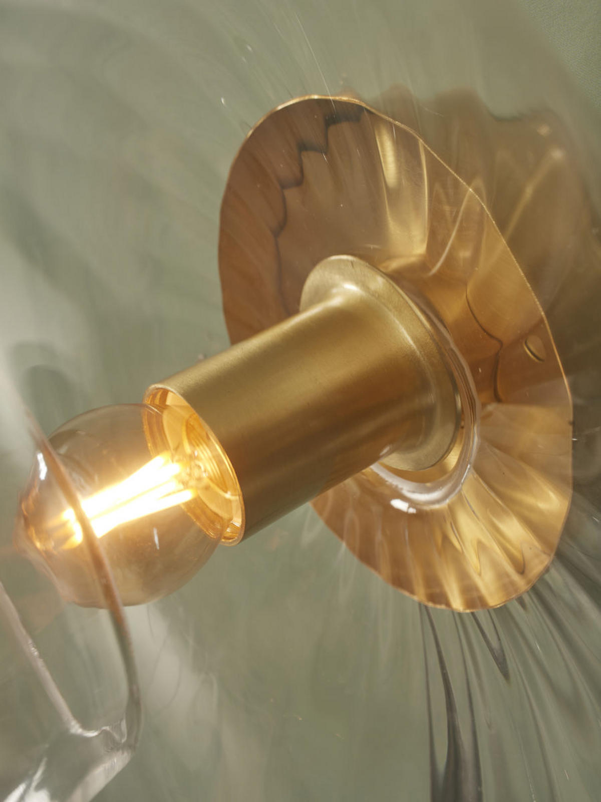VÄGGLAMPA Brussels 28 cm  - guldfärgad/transparent, Basics, metall/glas (28cm) - It's about Romi