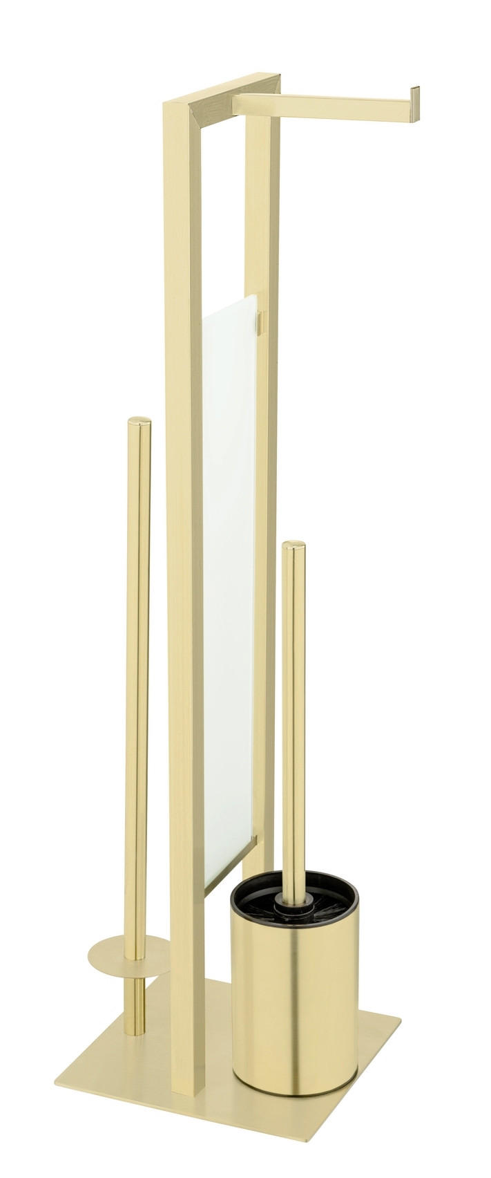 STOJAN NA WC KEFU A PAPIER   - zlatá, Basics, kov/plast (18/70/23cm) - Wenko