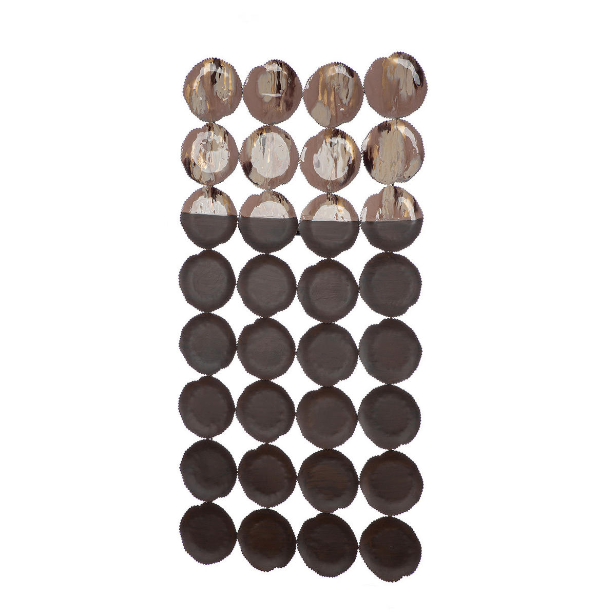 METALLBILD Abstraktes Beige, Hellbraun  - Hellbraun/Beige, Basics, Metall (62/127/2cm)