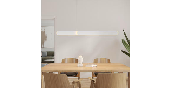 LED-HÄNGELEUCHTE 115/7,5/150 cm  - Silberfarben, Design, Metall (115/7,5/150cm) - Dieter Knoll