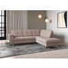 ECKSOFA in Flachgewebe Greige  - Greige/Schwarz, Modern, Textil/Metall (244/212cm) - Sit & More