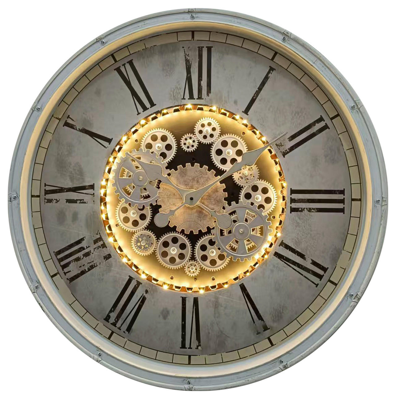WANDUHR Alissa Schwarz, Weiß  - Schwarz/Weiß, Basics, Glas/Kunststoff (76/76cm) - Globo