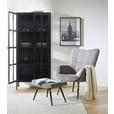 VITRINE in Schwarz  - Schwarz, Design, Glas/Metall (80/180/35cm) - Xora