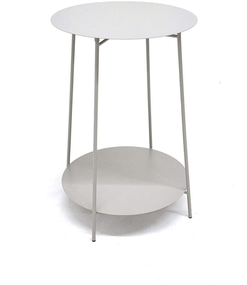 BEISTELLTISCH Hellgrau rund  - Hellgrau, Trend, Metall (45/60cm)