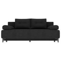 SCHLAFSOFA  mit Liegefunktion, Rücken echt Velours Anthrazit  - Anthrazit/Schwarz, KONVENTIONELL, Textil/Metall (200/98/90cm) - Carryhome