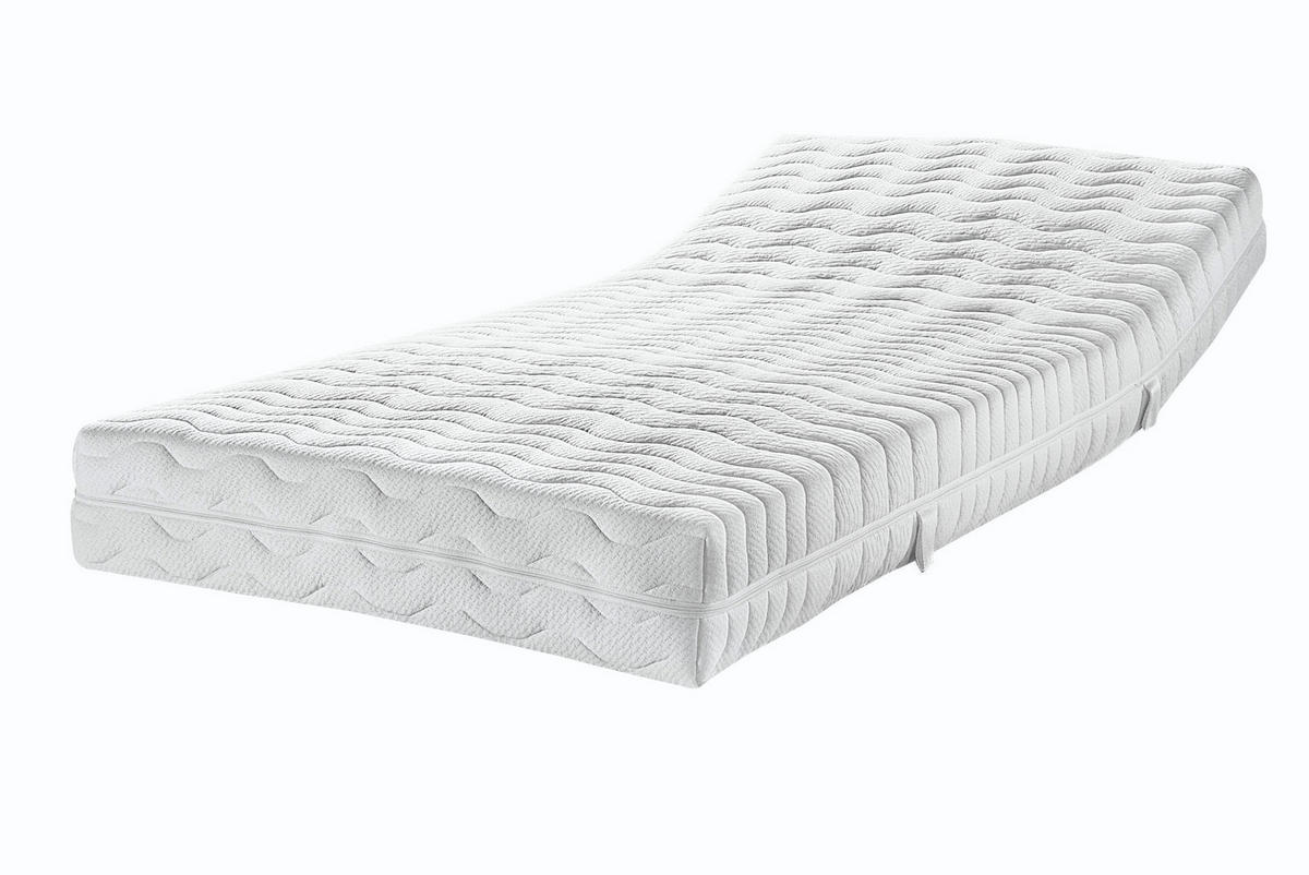 KALTSCHAUMMATRATZE 90/200 cm Höhe ca. 23 cm  - Weiss, Basics, Textil (90/200cm) - Dieter Knoll