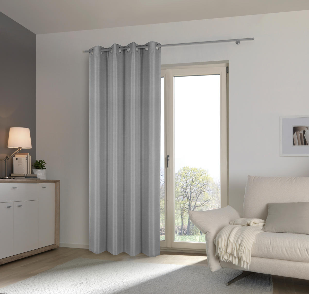 ÖSENVORHANG Verdunkelung  - Grau, KONVENTIONELL, Textil (135/245cm) - Esposa