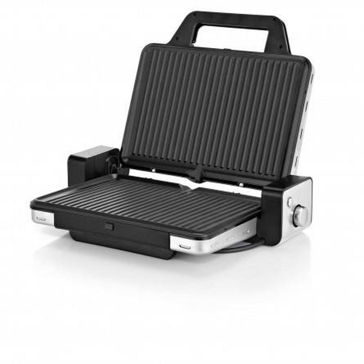 KONTAKTGRILL LONO  - Silberfarben/Schwarz, Design, Metall (45/13,6/36,6cm) - WMF