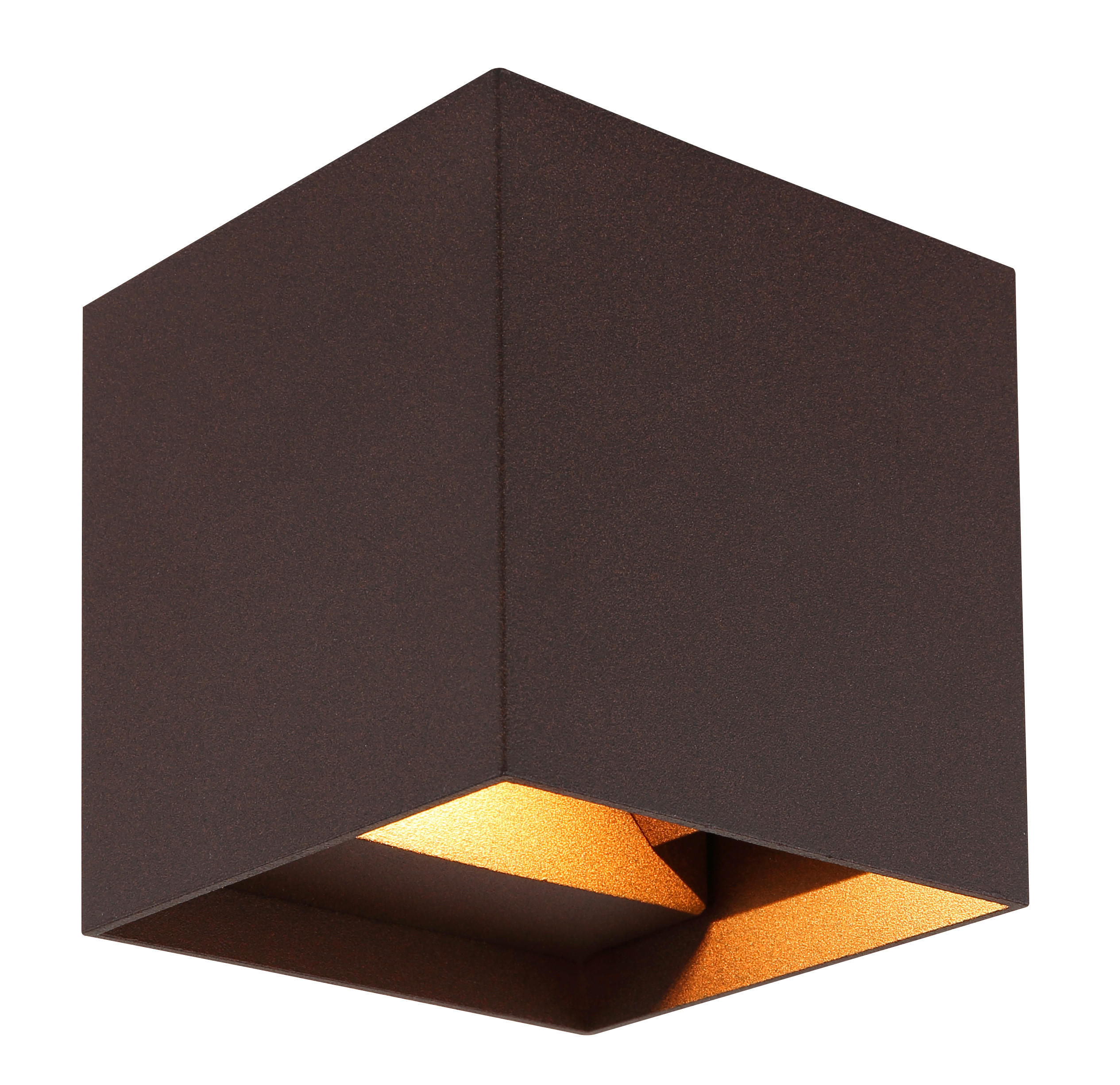 LED-AUßENLEUCHTE 10/10/10 cm   - Klar/Rostfarben, Design, Glas/Metall (10/10/10cm) - Globo