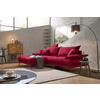 ECKSOFA PRATO Rot Flachgewebe  - Rot/Schwarz, MODERN, Textil/Metall (176/292cm) - MID.YOU