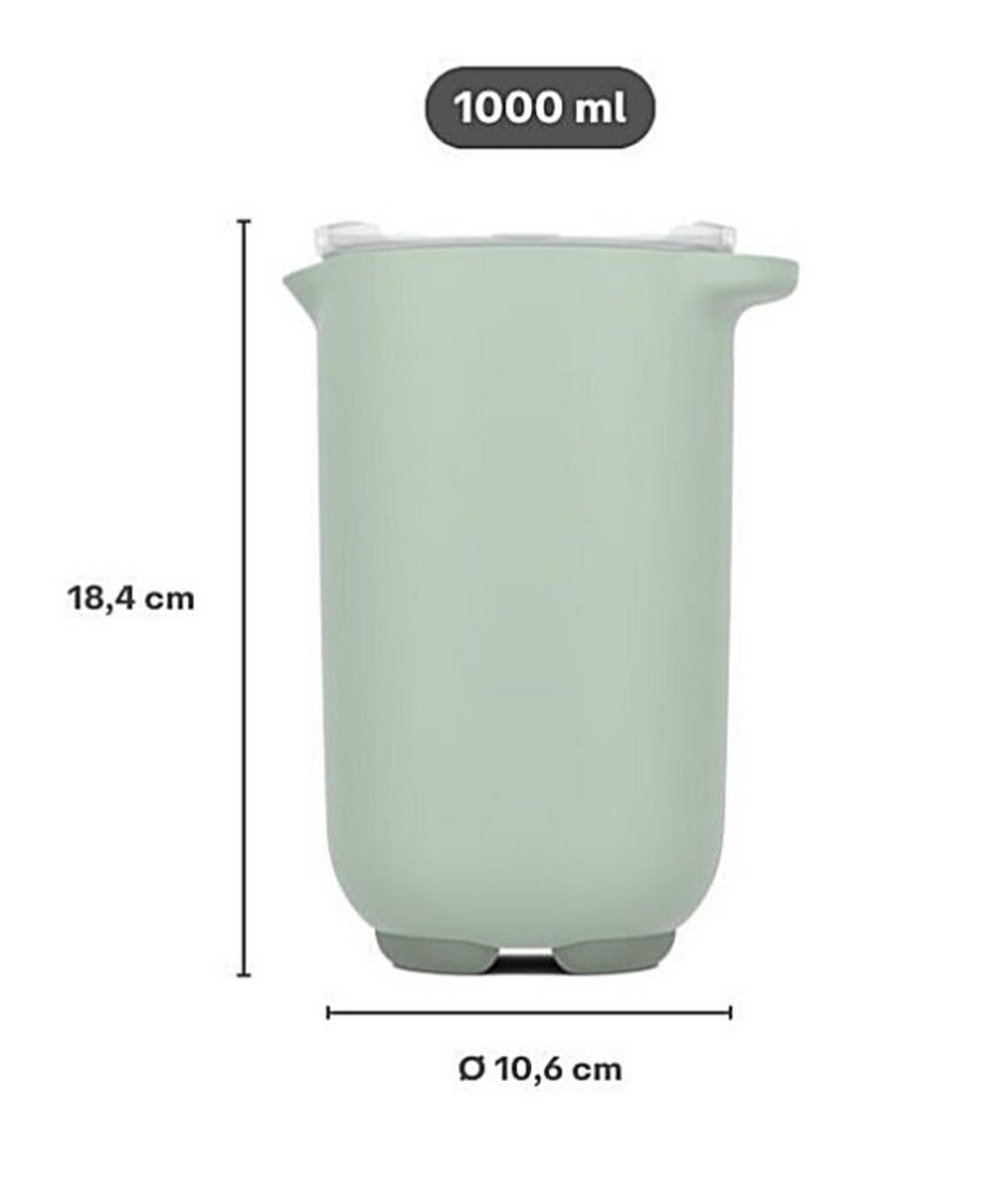 RÜHRSCHÜSSEL - Salbeigrün, KONVENTIONELL, Kunststoff (1l) - Mepal