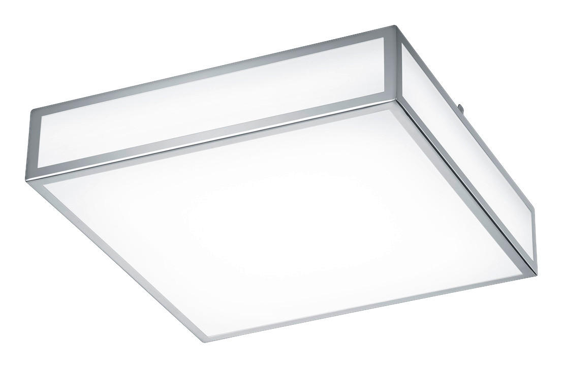 LED-DECKENLEUCHTE Zelo 30/30/8 cm   - Chromfarben, KONVENTIONELL, Metall (30/30/8cm) - Helestra