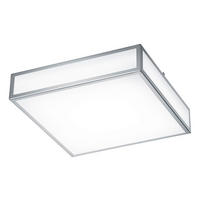 LED-DECKENLEUCHTE Zelo 30/30/8 cm   - Chromfarben, KONVENTIONELL, Metall (30/30/8cm) - Helestra