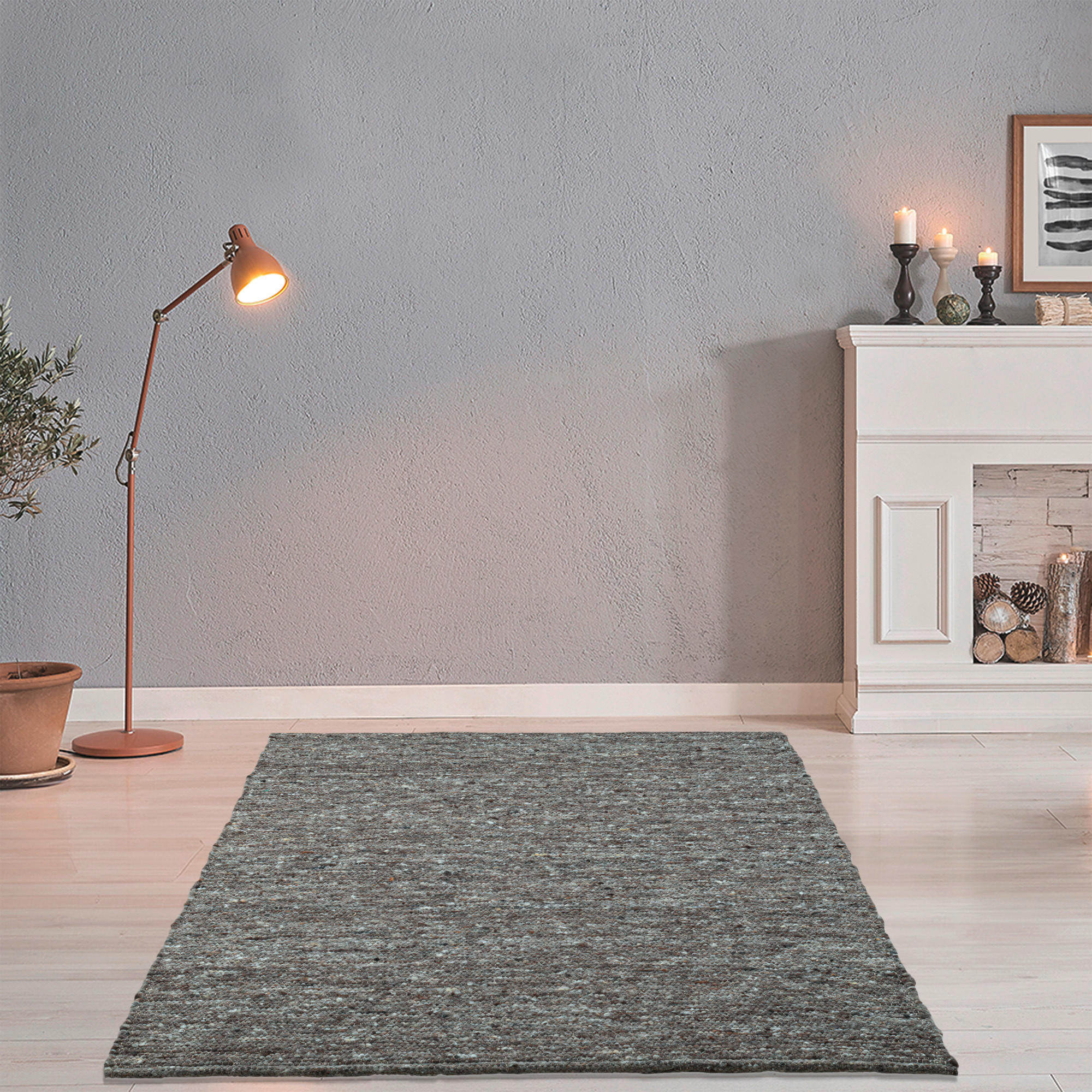 HANDWEBTEPPICH 250/350 cm Alm Glück Dunkelgrau  - Dunkelgrau, Basics, Textil (250/350cm) - Tom Tailor