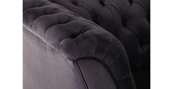 CHESTERFIELD-SOFA Grün Flachgewebe  - Schwarz/Grün, LIFESTYLE, Textil/Metall (220/80/100cm) - Landscape