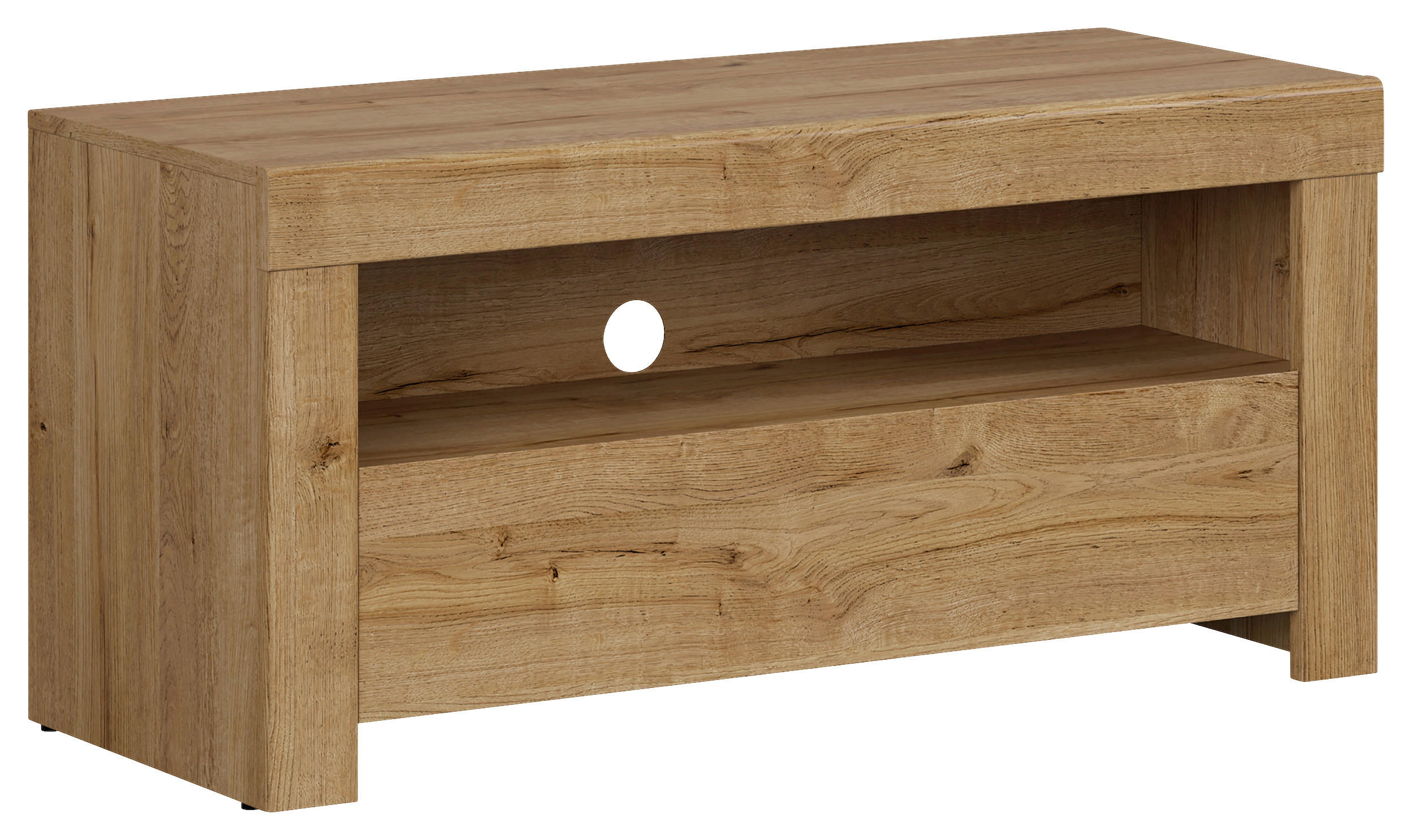 LOWBOARD  in 106/50,5/42 cm  - Eichefarben/Schwarz, Design, Holzwerkstoff/Kunststoff (106/50,5/42cm)
