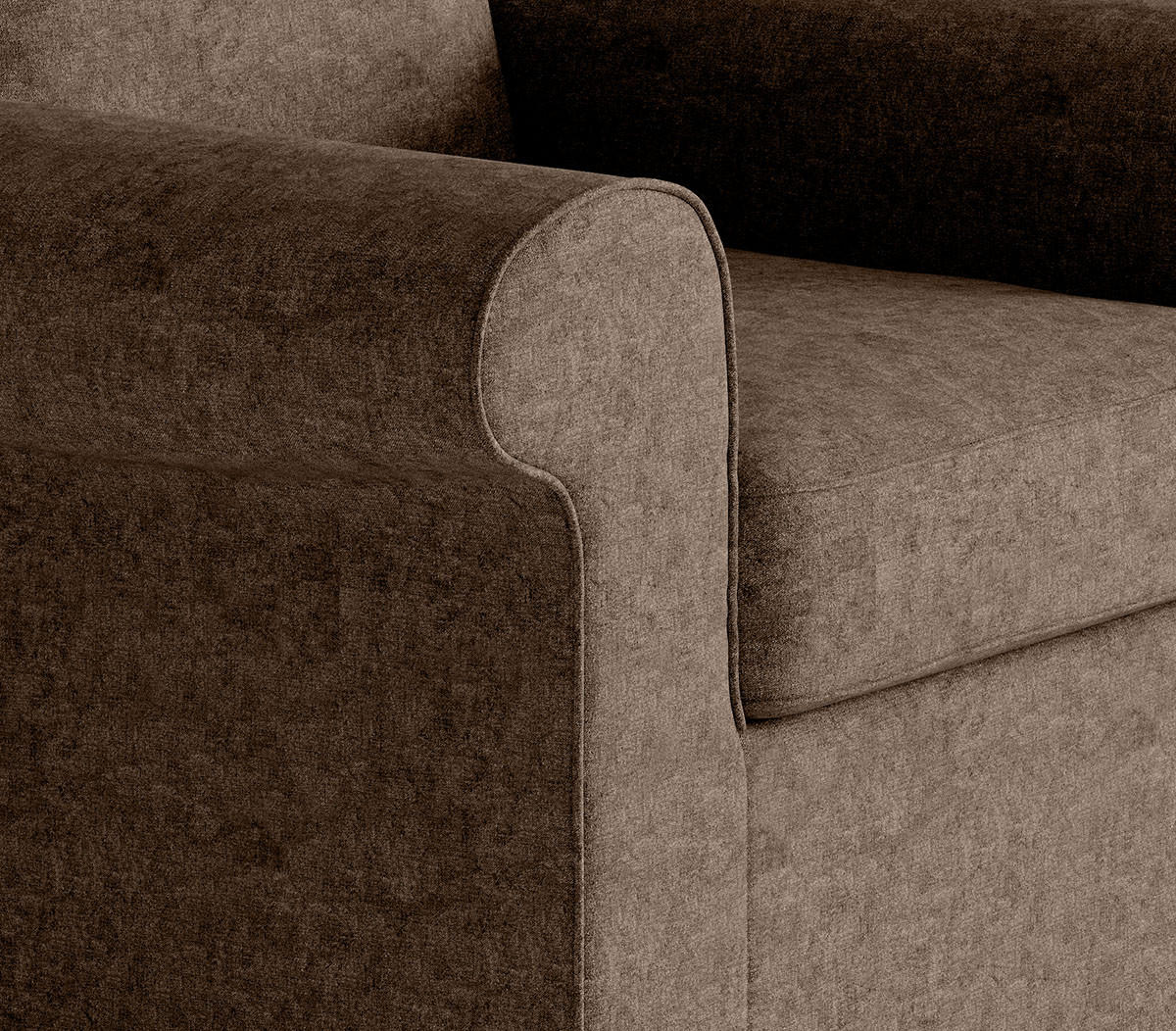 OHRENSESSEL in Flachgewebe Dunkelbraun  - Edelstahlfarben/Dunkelbraun, Design, Textil/Metall (88/105/90cm) - Livetastic
