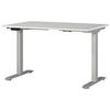 SCHREIBTISCH 120/80/72-118 cm  in Silberfarben, Hellgrau  - Silberfarben/Hellgrau, MODERN, Holzwerkstoff/Metall (120/80/72-118cm) - Novel