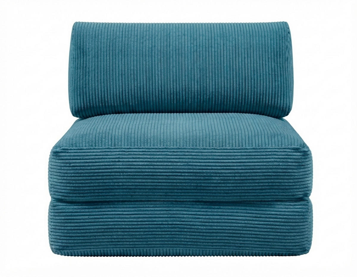SCHLAFSESSEL Cord Petrol Rückenkissen  - Petrol, KONVENTIONELL, Textil (85/80/85cm) - Xora