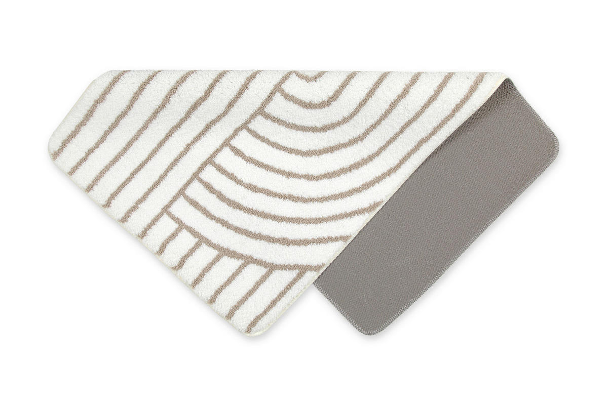 BADTEPPICH Beige 55/65 cm  - Beige, Basics, Kunststoff/Textil (55/65cm) - WECON HOME BASIC