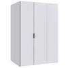 BEGEHBARER ECKSCHRANK in  - Weiss/Schwarz, Basics, Holzwerkstoff/Metall (135,2/197/97cm) - Boxxx