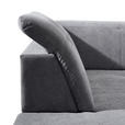 ECKSOFA in Webstoff Grau  - Schwarz/Grau, KONVENTIONELL, Holz/Textil (202/280cm) - Xora