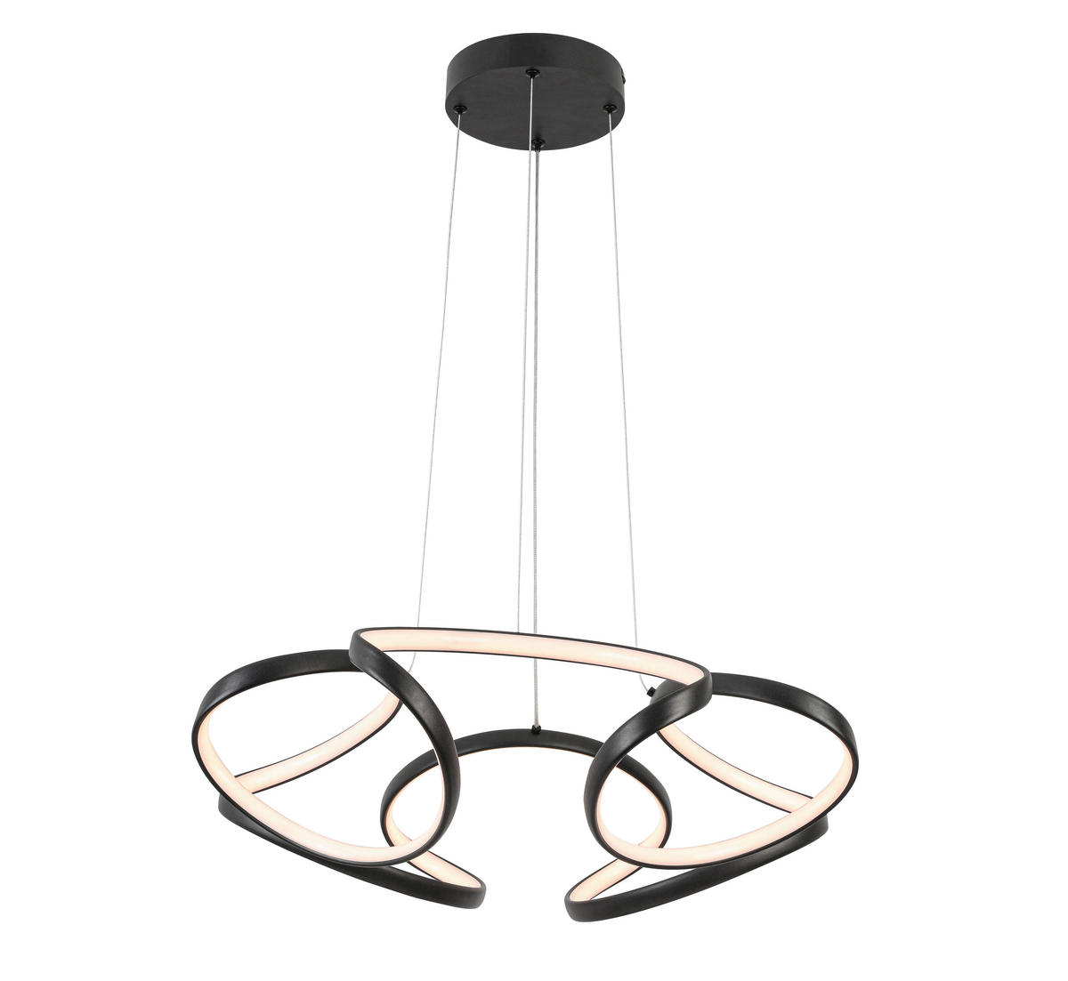 LED-HÄNGELEUCHTE Elio 60/120 cm   - Schwarz, Design, Kunststoff/Metall (60/120cm) - Novel