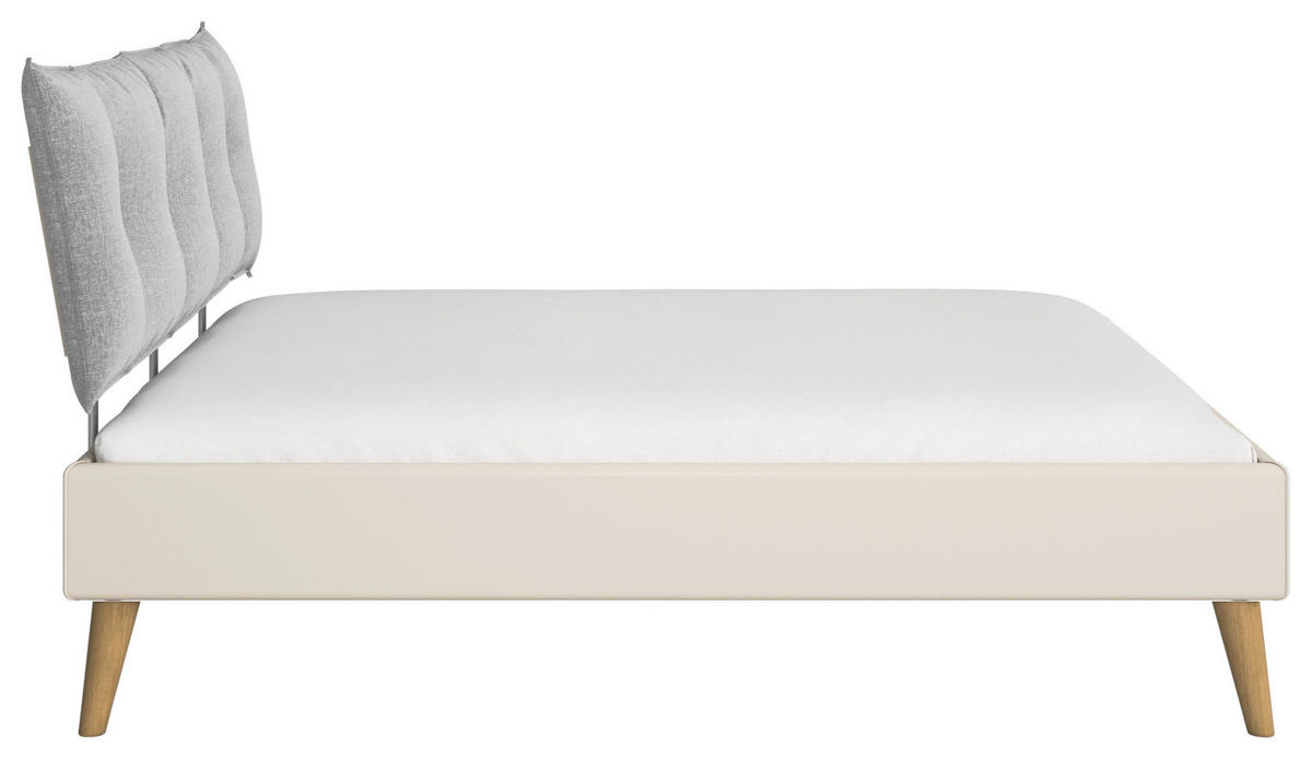 BETT 160/200 cm,  in Champagner,  - Wildeiche/Champagner, Design, Holz/Textil (160/200cm) - Carryhome
