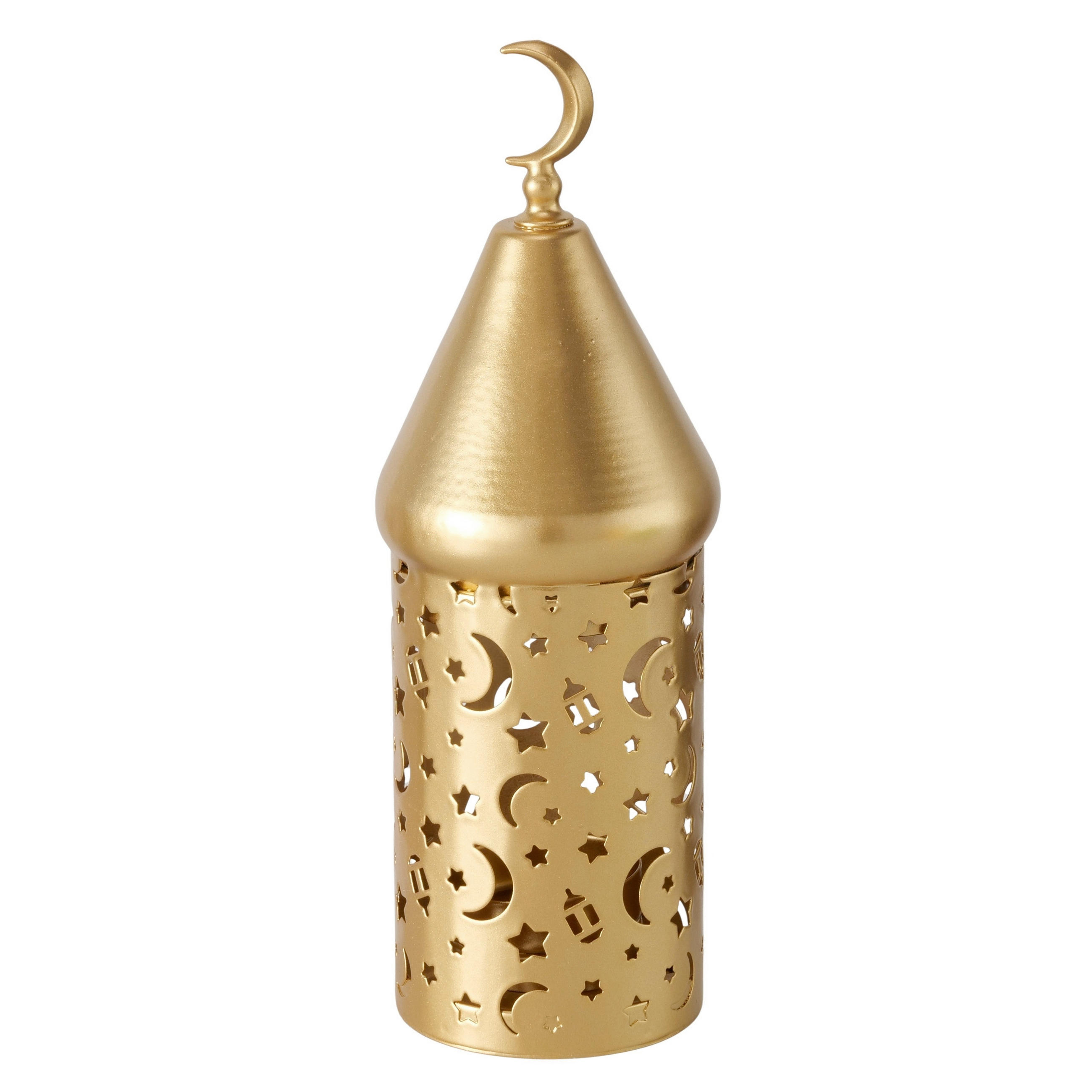 LATERNE - Goldfarben, Basics, Metall (7/7/21cm) - Ambia Home