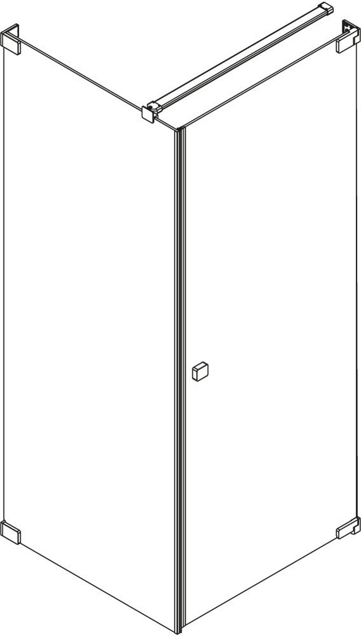 DUSCHKABINE 100/200/90 cm  in Chromfarben  - Chromfarben, MODERN, Glas/Metall (100/200/90cm) - Schöner Wohnen