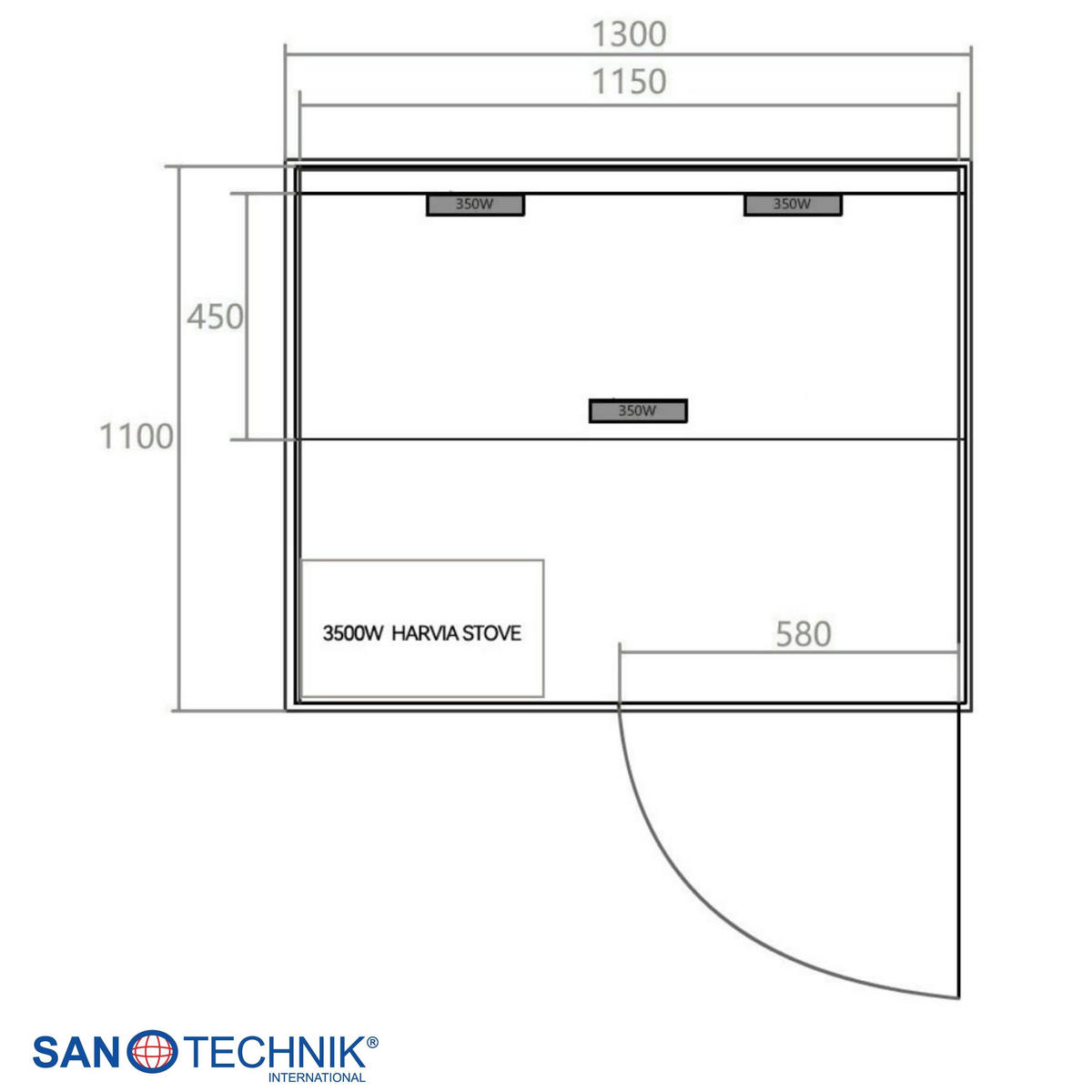INFRAROTKABINE für 2 Personen  - Naturfarben, Basics, Glas/Holz (130/120/200cm) - Sanotechnik