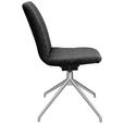 STUHL  in Aluminium Flachgewebe Metall, Textil  - Anthrazit/Alufarben, Design, Textil/Metall (46/81,5-84,5/55cm) - Johann Jakob
