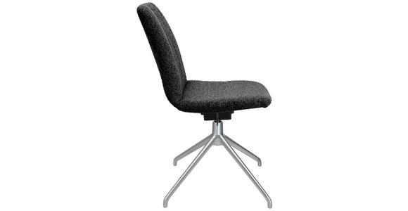STUHL in Aluminium Flachgewebe Metall, Textil - Anthrazit/Alufarben, Design, Textil/Metall (46/81,5-84,5/55cm) - Johann Jakob