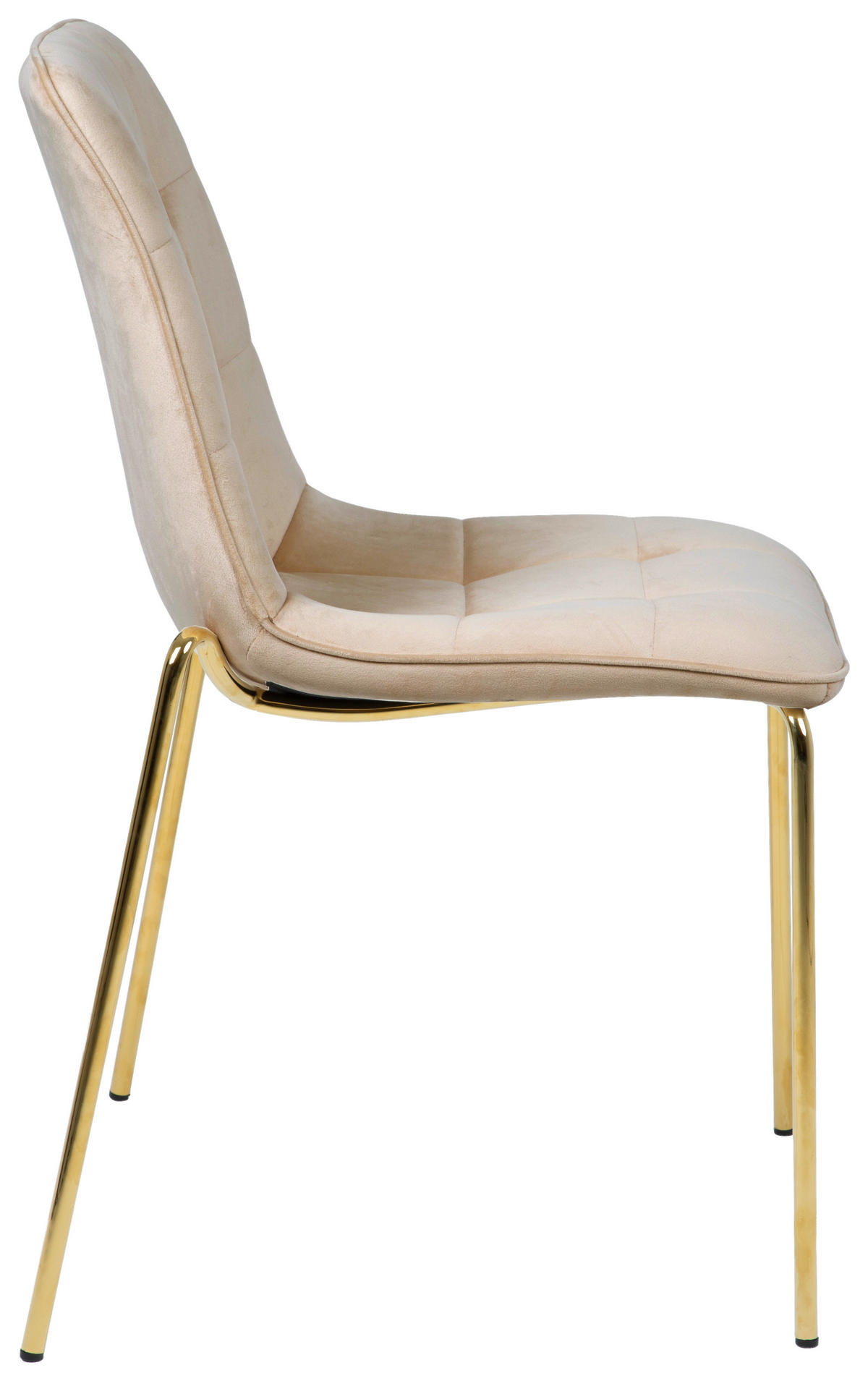 STUHL  in Eisen Samt  - Taupe/Goldfarben, Lifestyle, Holz/Textil (57/83/60cm) - MID.YOU