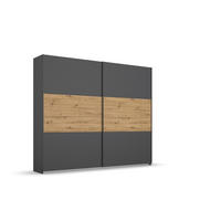 SCHWEBETÜRENSCHRANK  in Grau, Eiche Artisan  - Eiche Artisan/Grau, MODERN, Holzwerkstoff/Metall (218/210/54cm) - Rauch Möbel