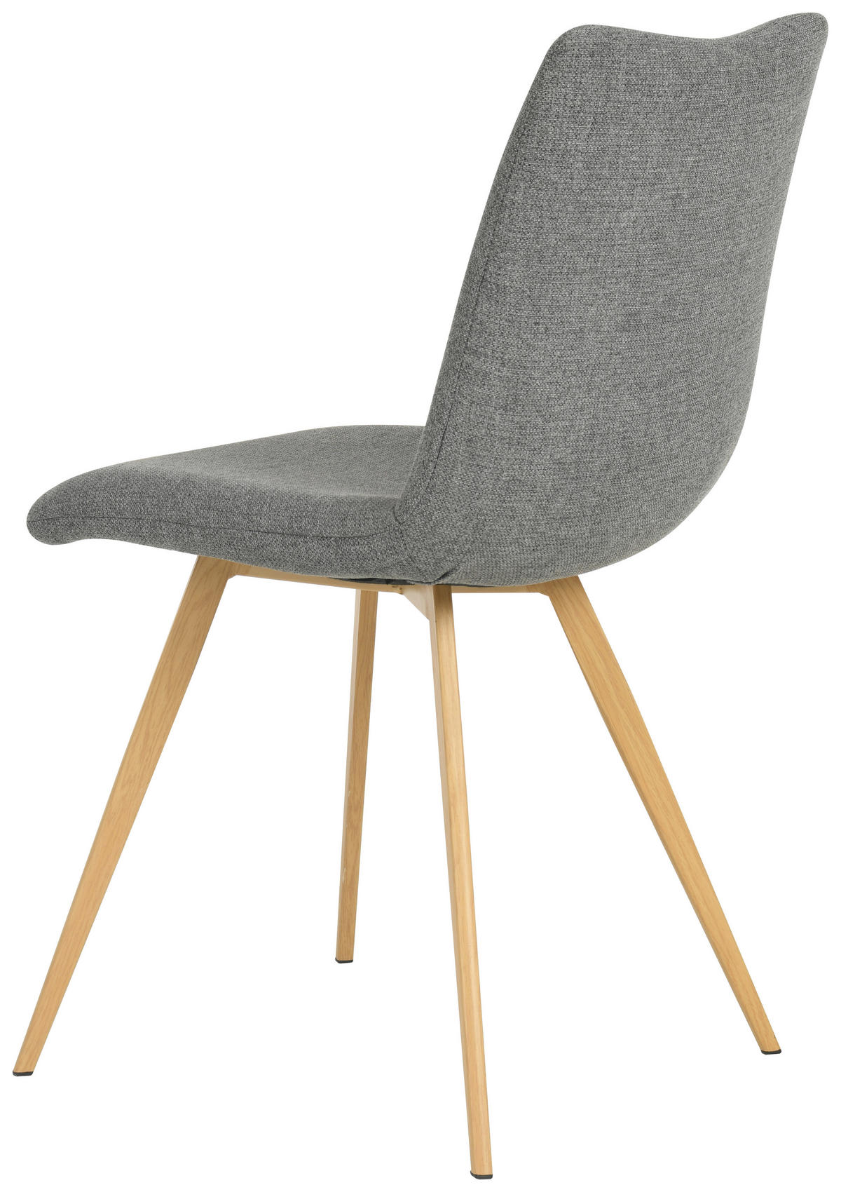 SCAUN in metal, textil, lemn gri  - culoare lemn stejar/gri, Modern, metal/lemn (45/89/56cm) - Carryhome